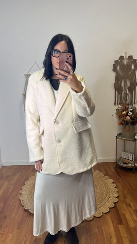 Blazer/cappotto lana cotta panna