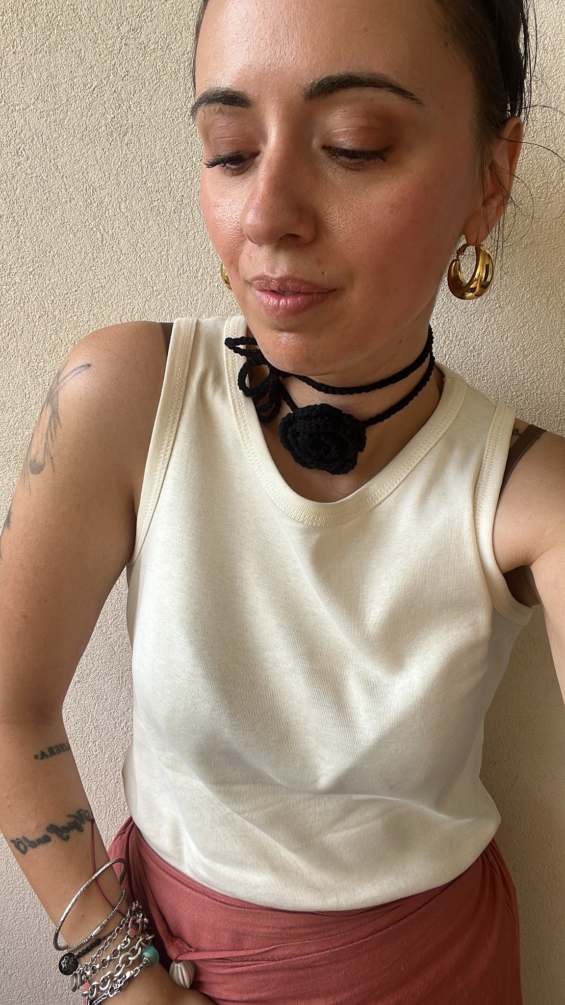 Chocker rosa nero