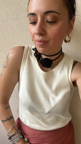 Chocker rosa nero