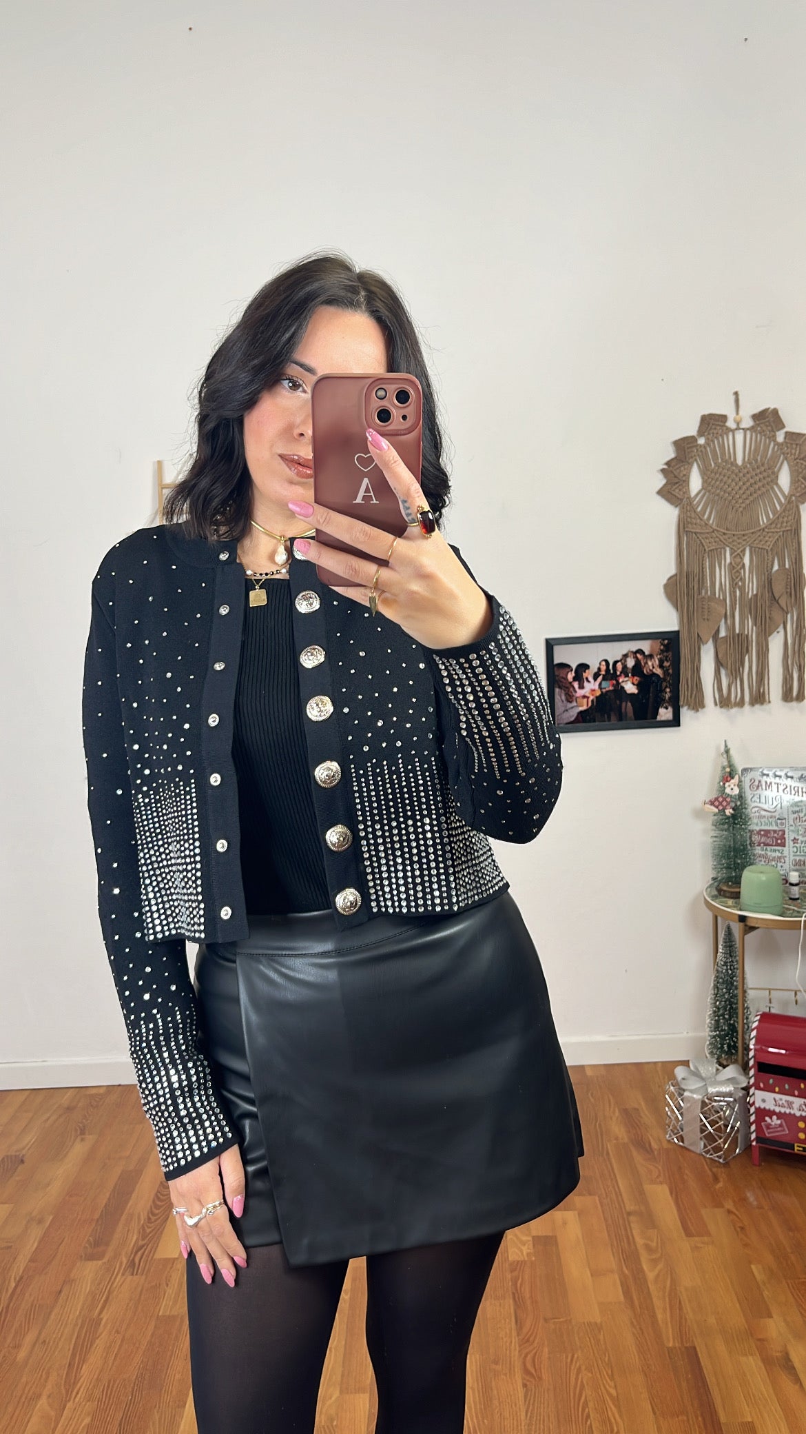 Cardigan sparkling nero