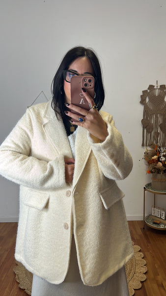 Blazer/cappotto lana cotta panna