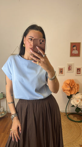 T-shirt basic Celeste