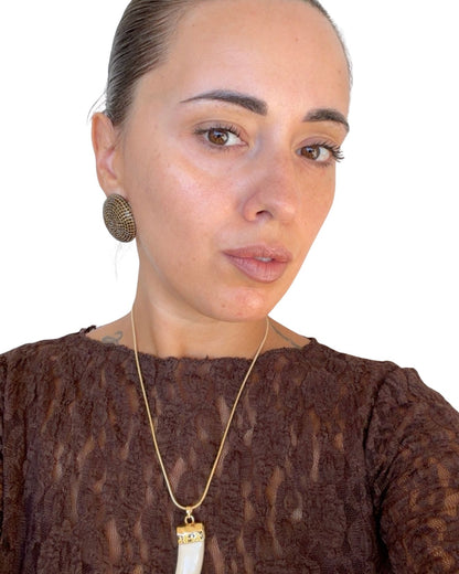 Orecchini strass nero