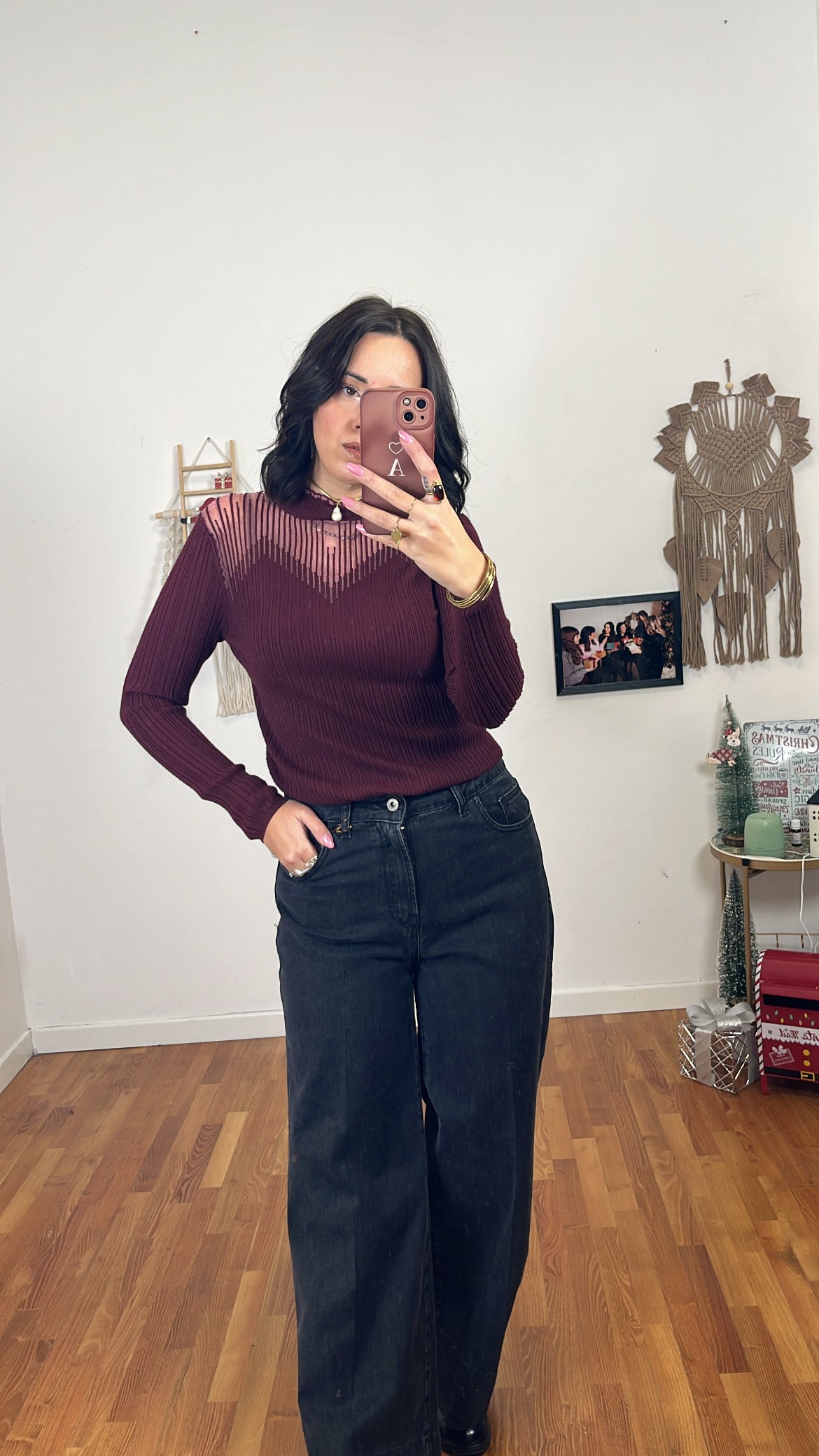 Maglia Samantha burgundy chiaro