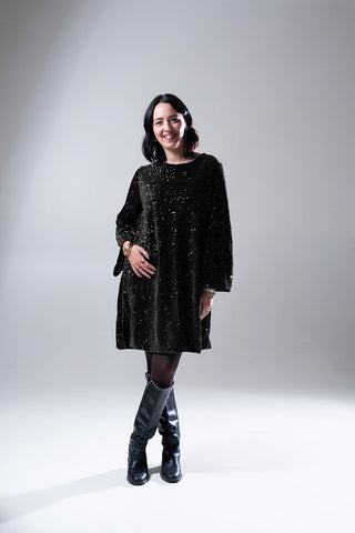 Abito pailettes nero