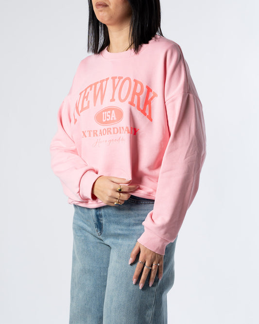 Felpa NY rosa