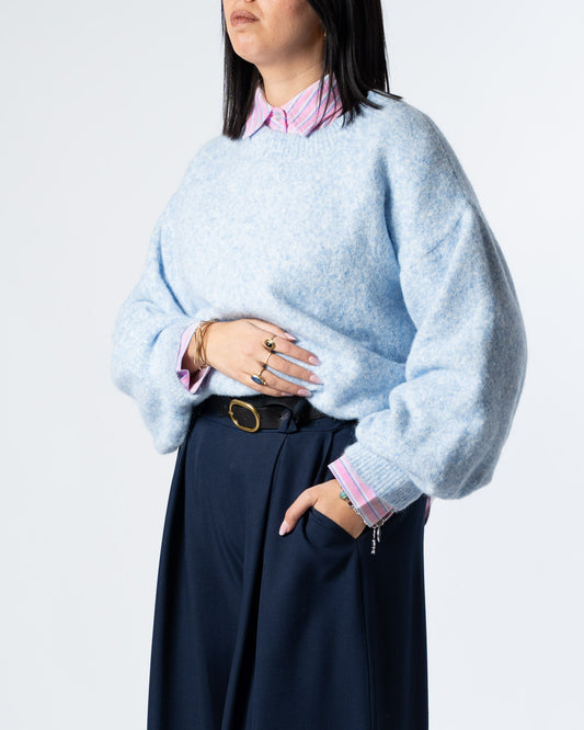 Pantalone palazzo blu