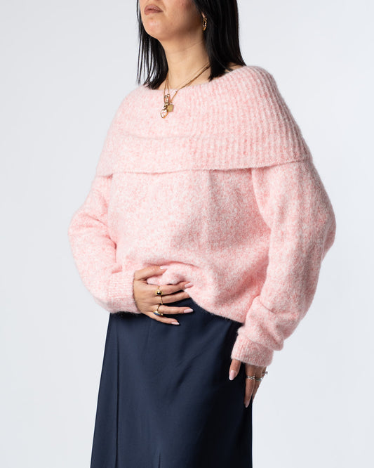 Maglione rosa melange