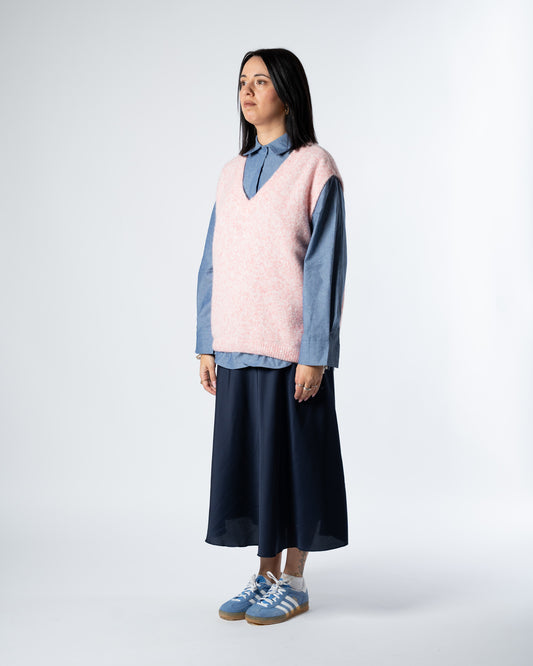 Gilet rosa melange
