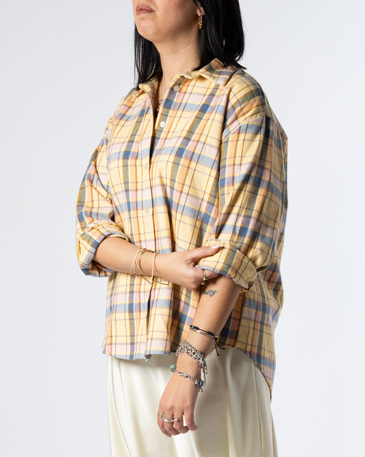 Camicia check giallo