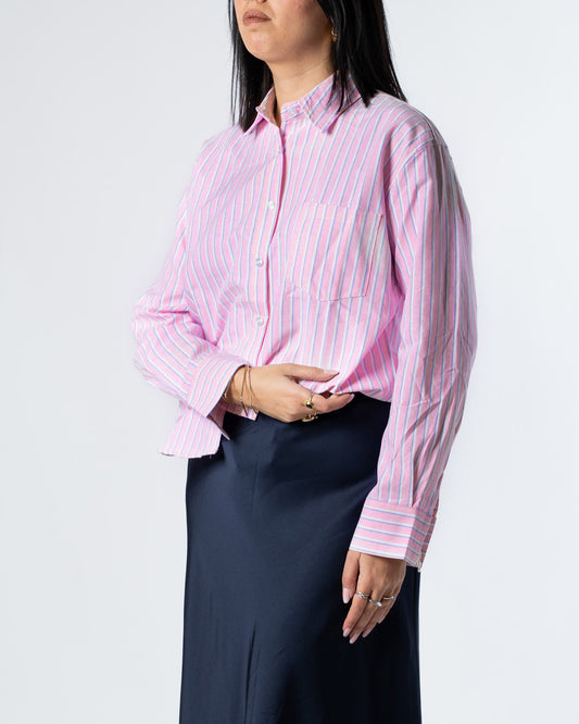 Camicia rosa righe