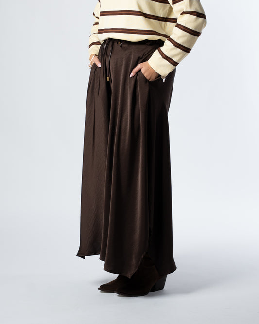 Gonna raso cioccolato