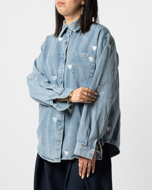Giacca denim heart