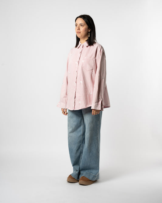 Giacca denim rosa